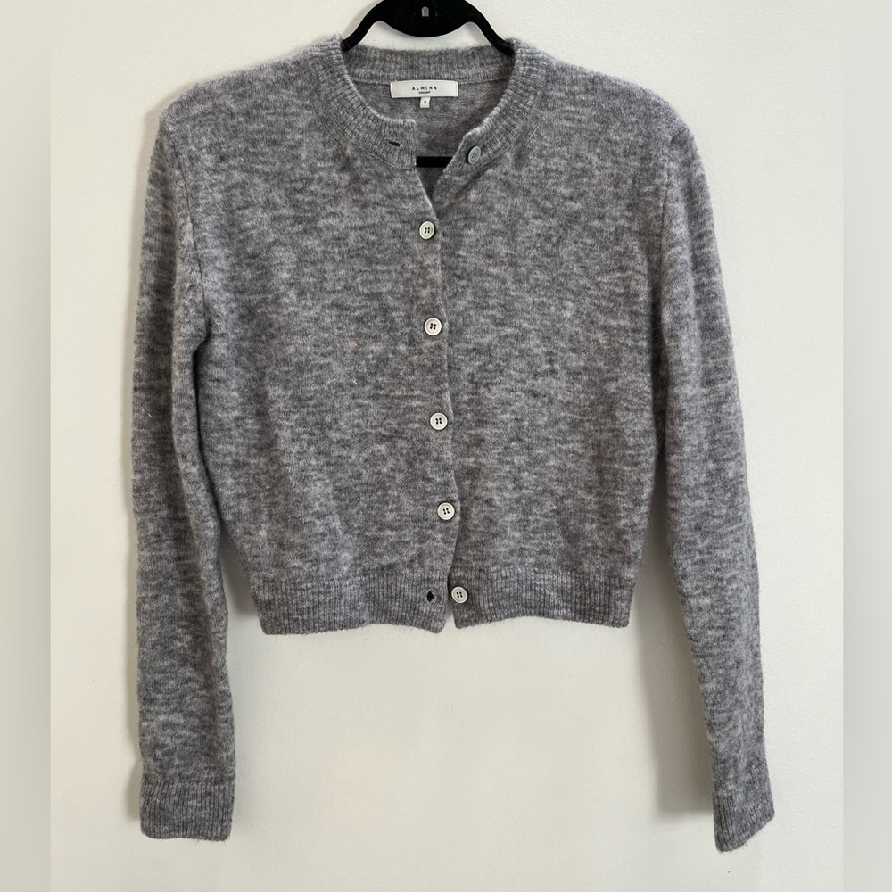 COPY - Almina Concept grey cashmere cardigan sweater
